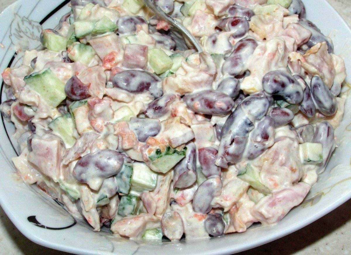 20 самых вкусных салатов с курицей и фасолью