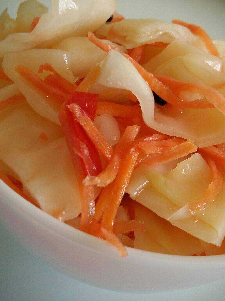 Маринованная капуста быстрого приготовления хрустящая и сочная