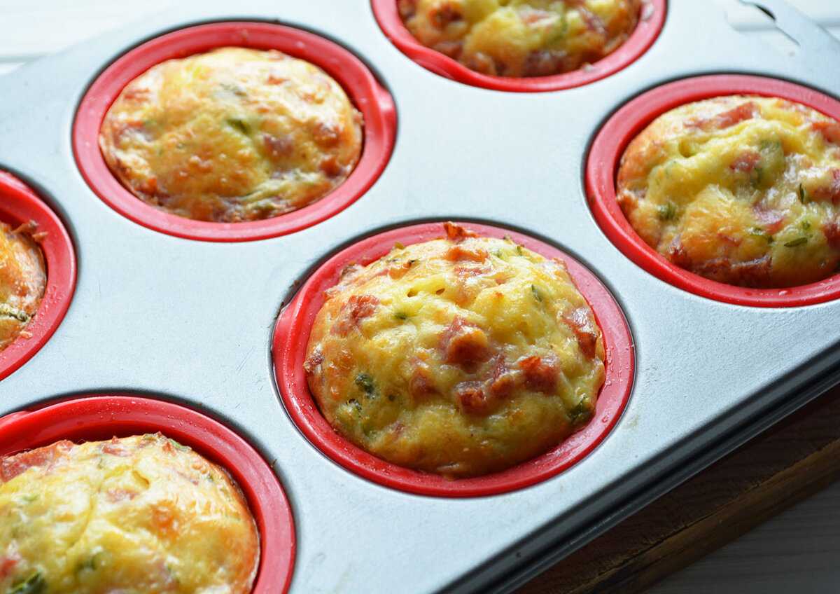 Рецепты маффины с колбасой