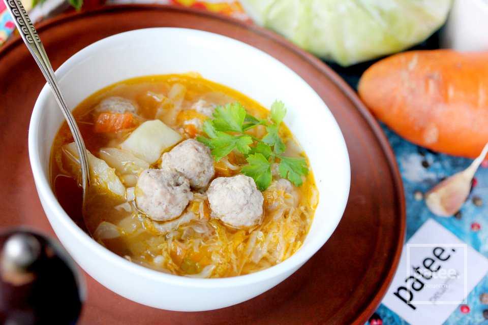 Щи из свежей капусты с мясом как в детском саду