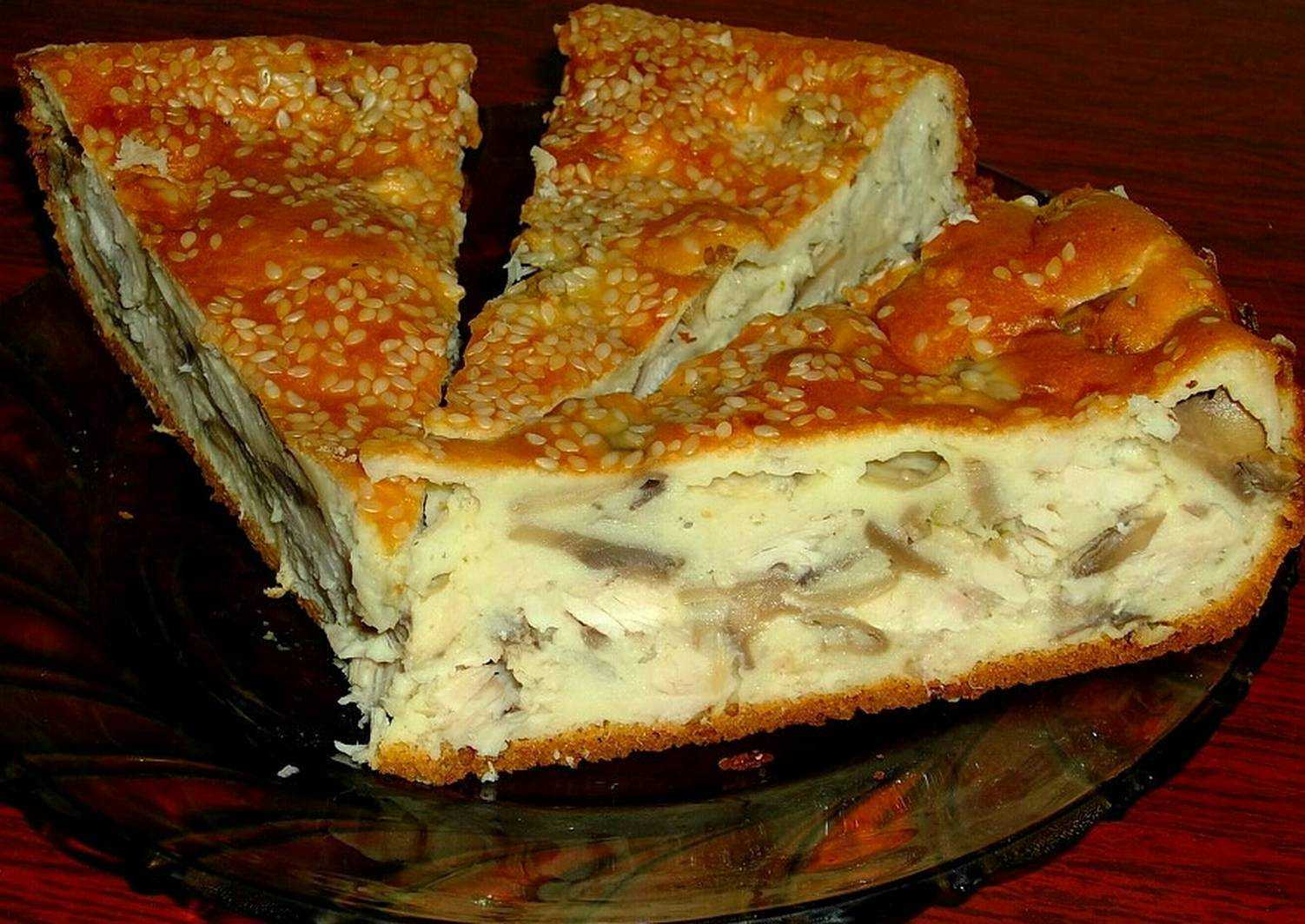 Лоранский пирог с курицей и грибами – заливное чудо