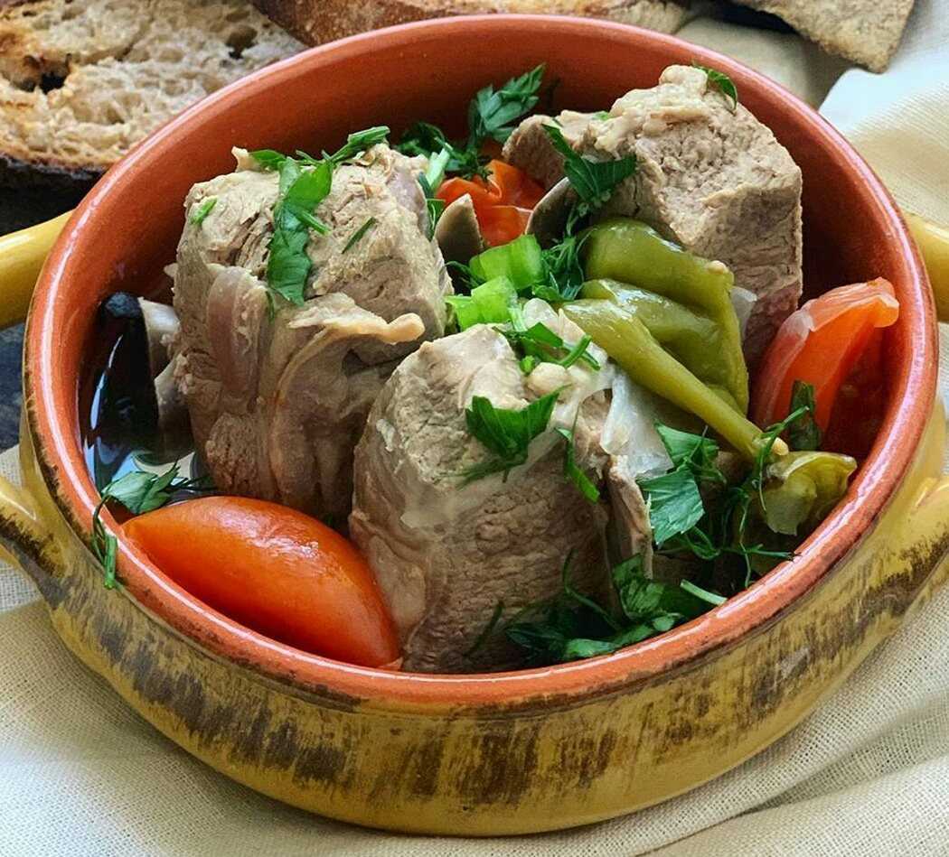 Хашлама из баранины на пиве