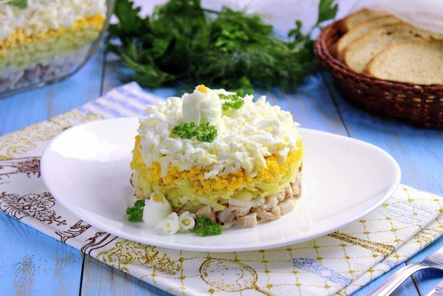 Салат «черепаха» с курицей и яблоком – 2 рецепта оригинального и вкусного салата