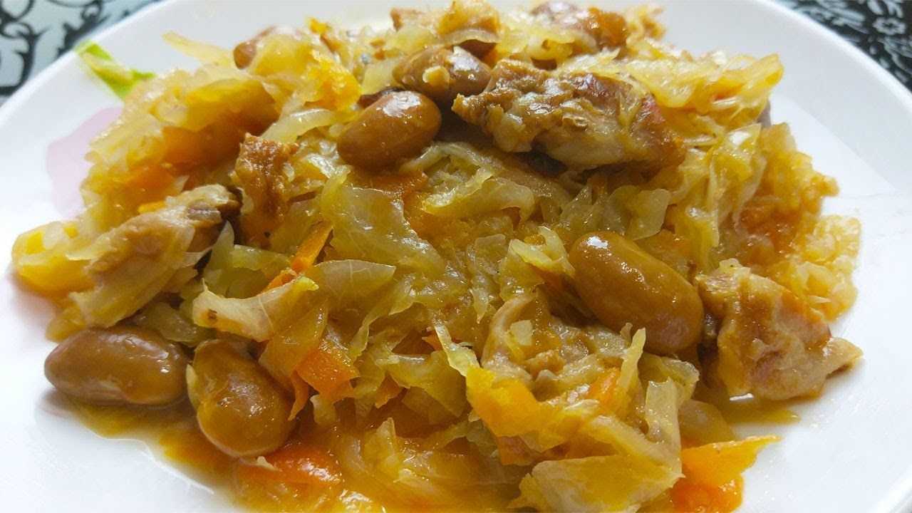 Тушеная капуста с фасолью классический пошаговый рецепт с фото быстро и просто от натальи даньчишак