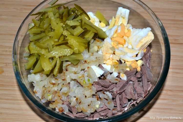 Салаты из говяжьего сердца - рецепт приготовления в домашних условиях
