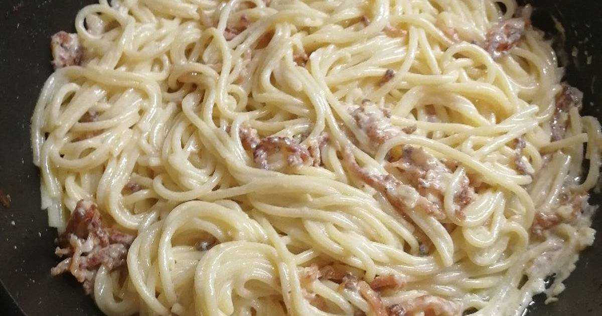 Паста карбонара - рецепт с беконом и сливками