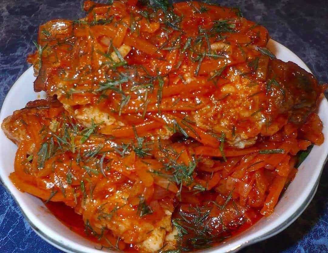 Минтай под маринадом из моркови и лука (классические рецепты приготовления)