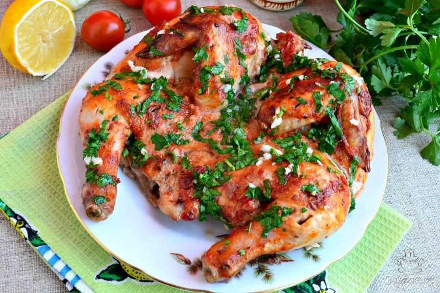 Как приготовить вкусного сочного цыплёнка табака в домашних условиях, пошаговые рецепты с фото