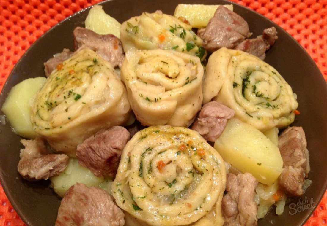 Штрудли с мясом и картофелем по-немецки: рецепт с капустой