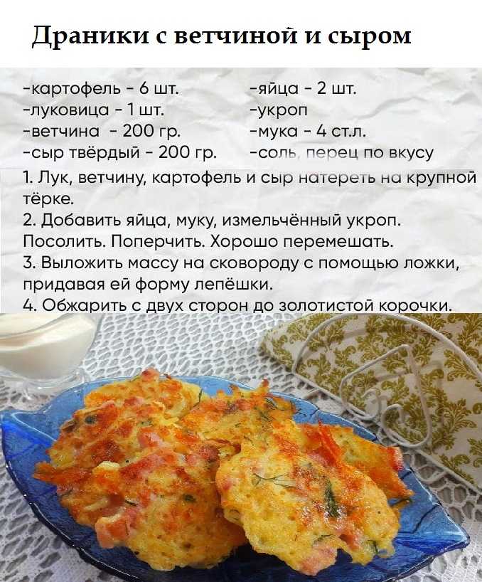 Драники картофельные или деруны — 4 простых рецепта