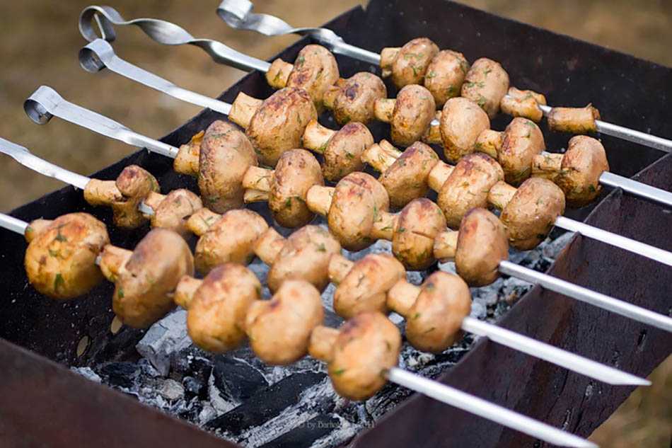 Маринованные шампиньоны на мангале и рецепты маринада