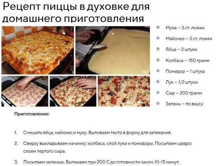 Тесто для пиццы без дрожжей: рецепты приготовления за 5-10 минут, чтобы получилось как в пиццерии