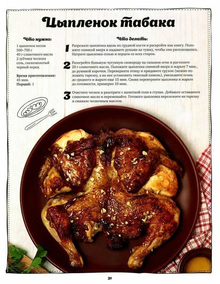 Как приготовить цыплёнка табака под прессом на сковороде дома