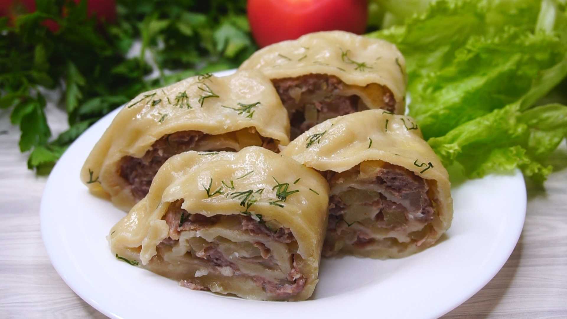 Ханум с капустой и фаршем - рецепт приготовления с пошаговыми фото