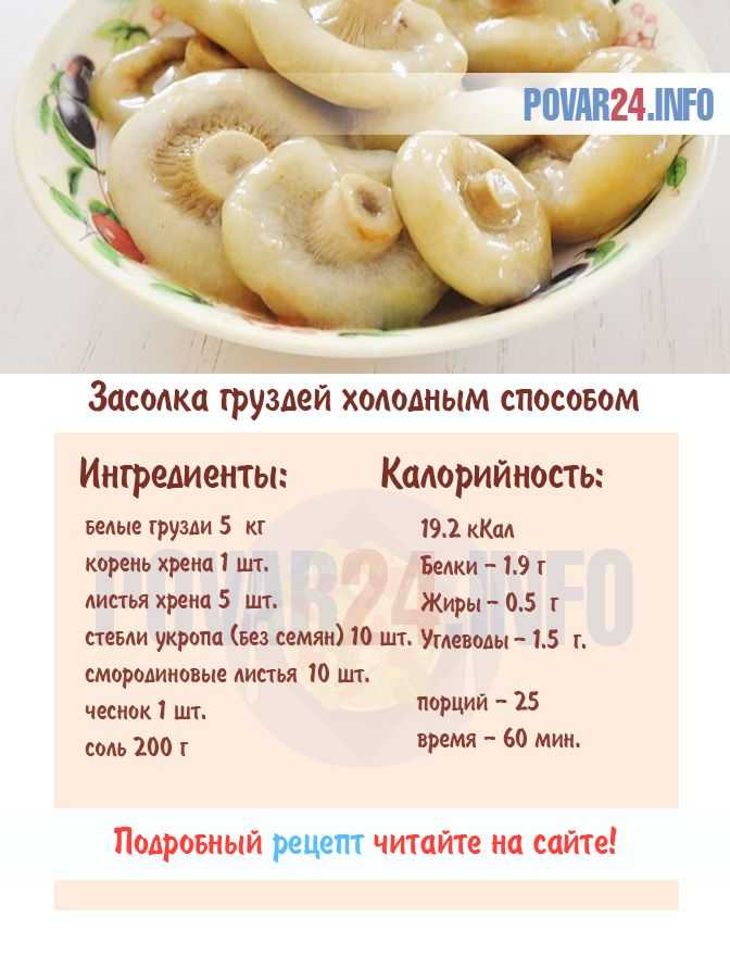 Как солить грузди без варки  рецепт с пошаговыми фото