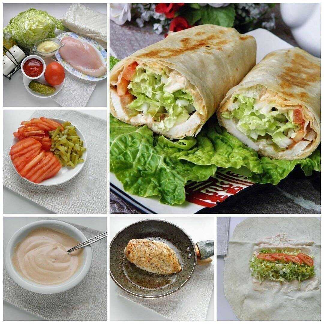 Рецепты домашней шаурмы с курицей в лаваше очень вкусной, сочной