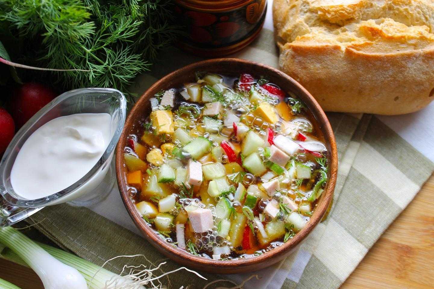 Окрошка на квасе - 12 самых простых и вкусных рецептов