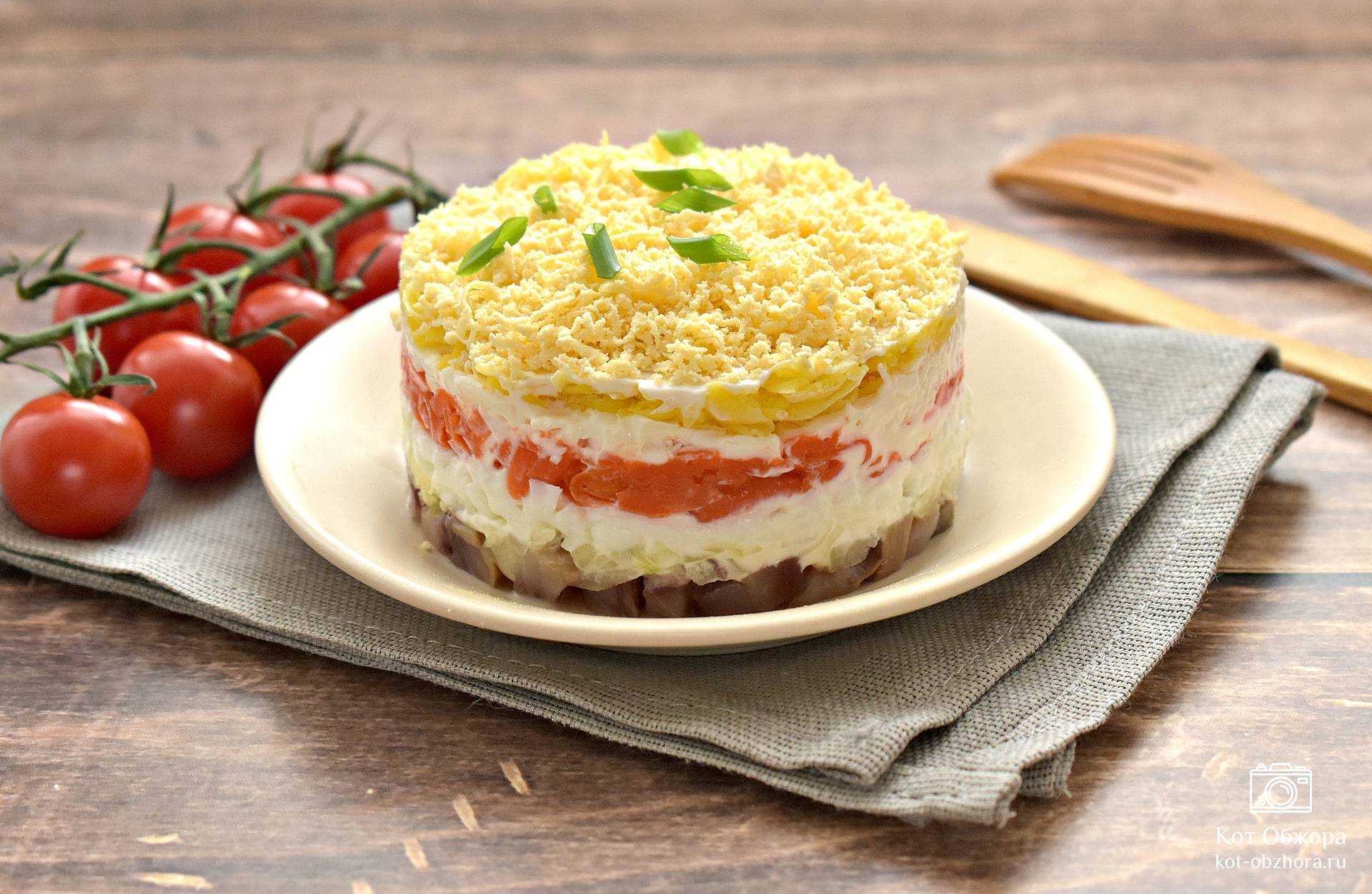 Салат мимоза с рыбными консервами — классические рецепты