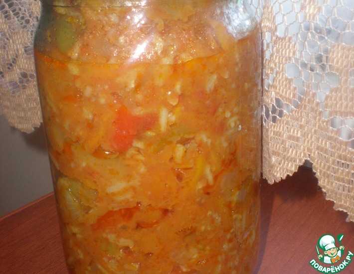 Салат завтрак туриста с рисом на зиму