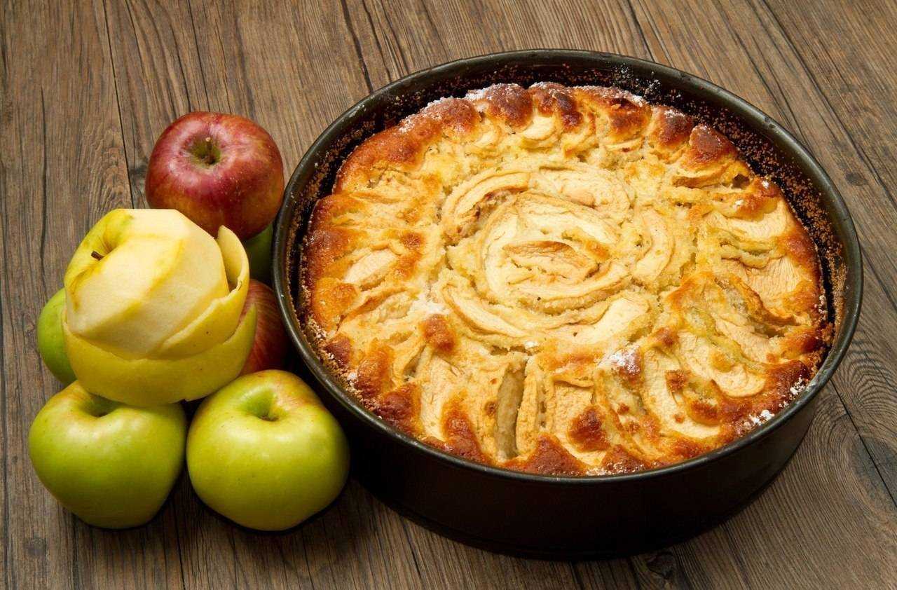 Шарлотка на кефире - рецепты пышной шарлотки с яблоками и не только